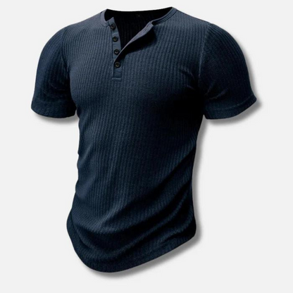 Montarello Men's Muscle Fit Henley T-Shirt