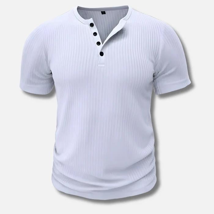 Montarello Men's Muscle Fit Henley T-Shirt