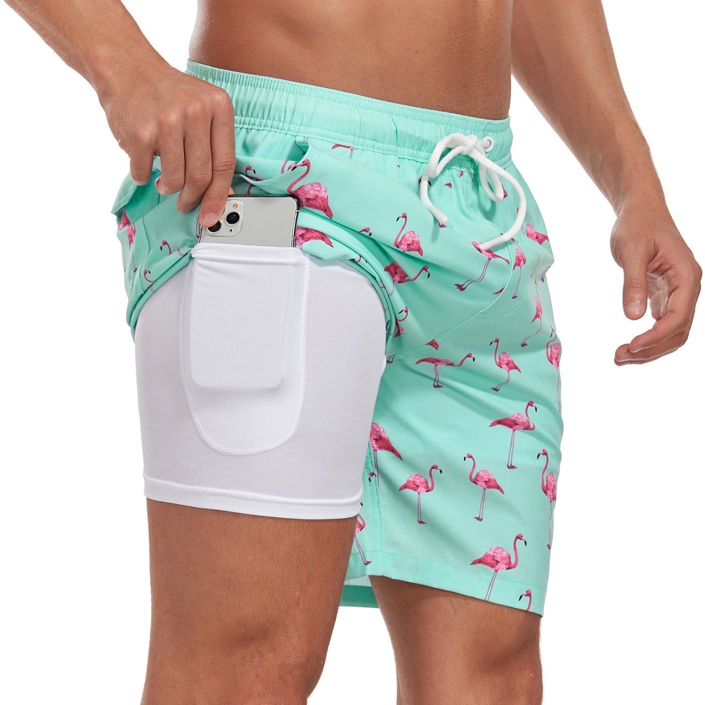 Montarello Men’s Compression-Lined Swim Shorts