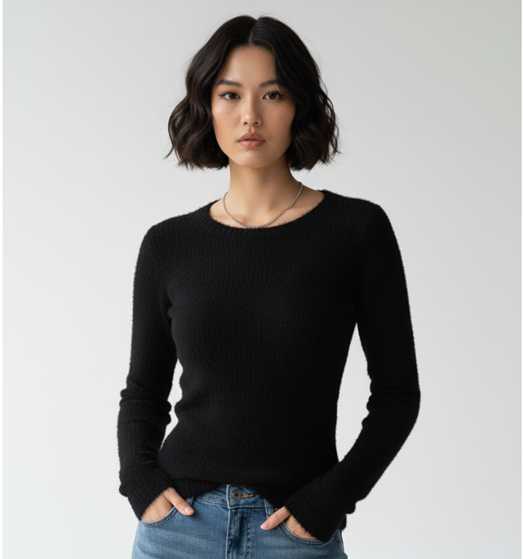 Montarello VelvetMesh Fitted Knit Top