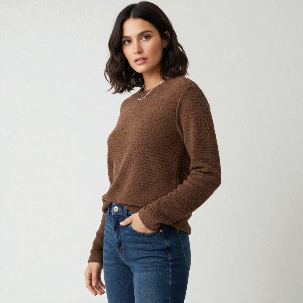 Montarello VelvetMesh Fitted Knit Top