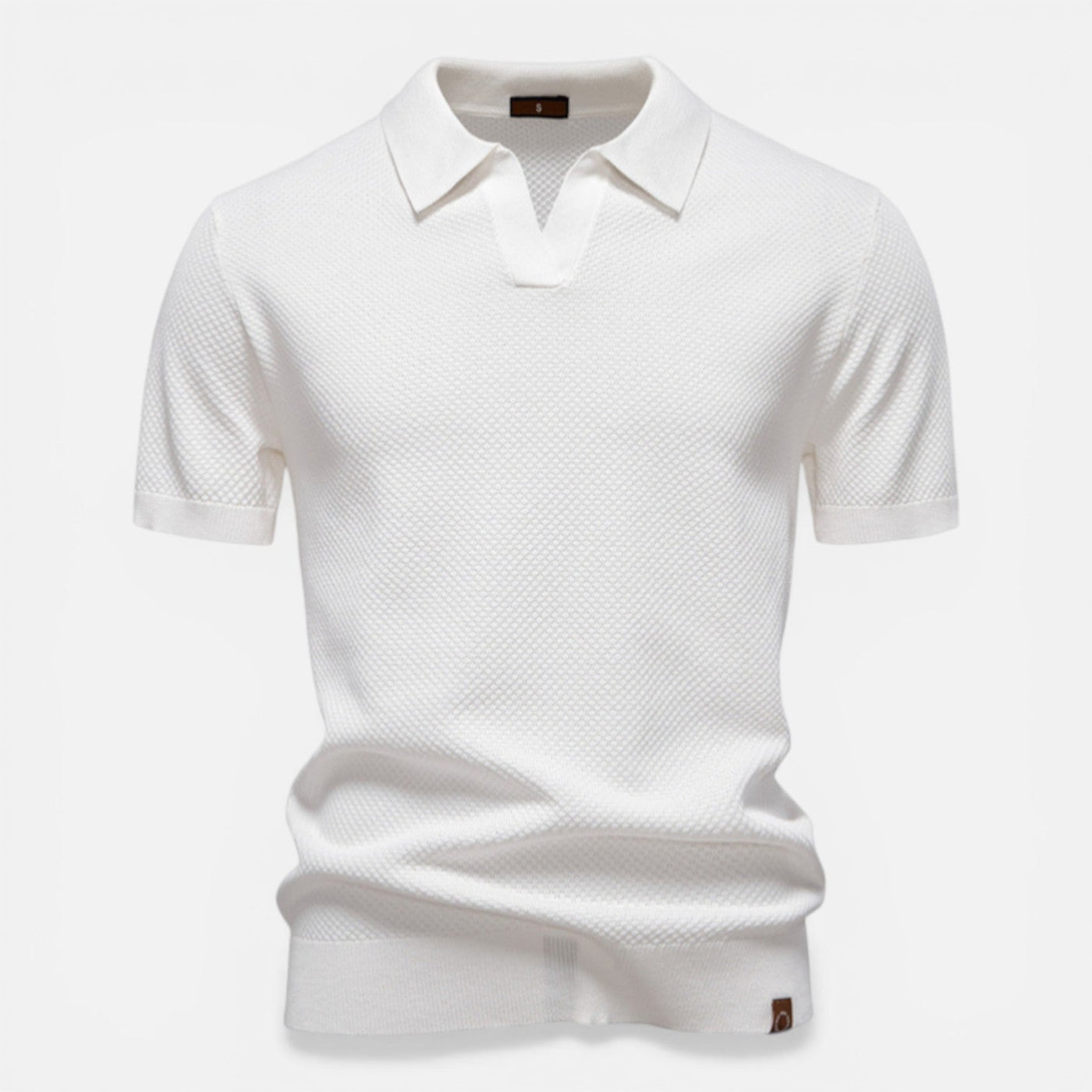 Montarello Men's Slim Fit Textured Knit Short-Sleeve Polo Shirt