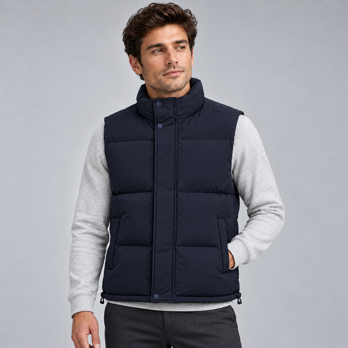 Montarello Men's Gilet Quilted Zip Front Lightweight