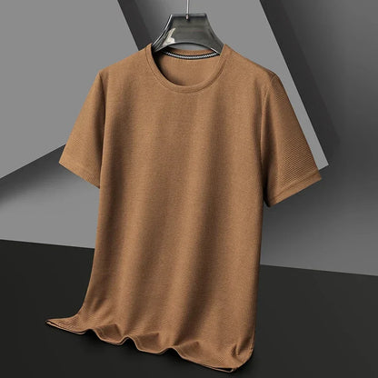 Montarello Men's Waffle-Knit Short Sleeve T-Shirt