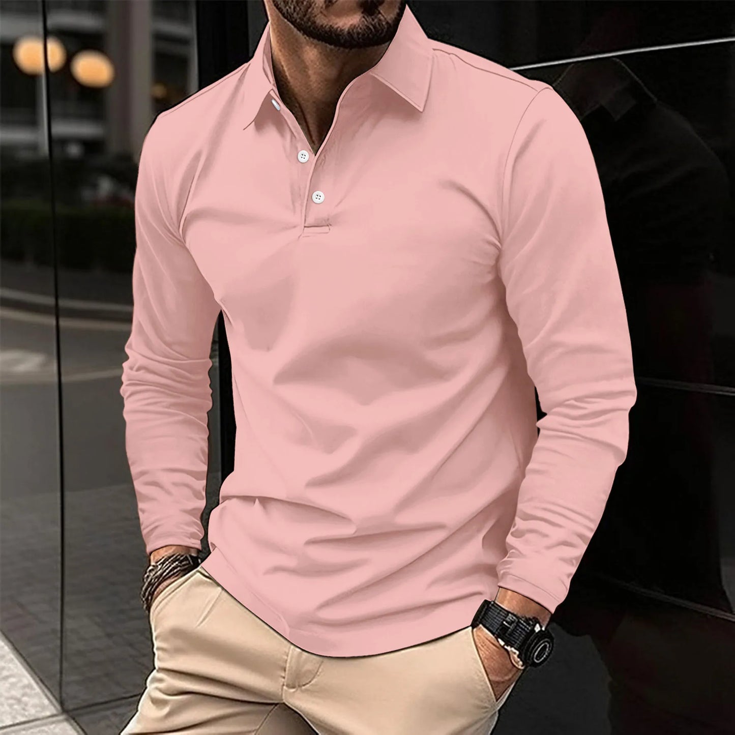 Polo classique manches longues Montarello pour homme