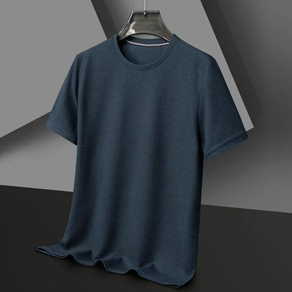 Montarello Men's Waffle-Knit Short Sleeve T-Shirt