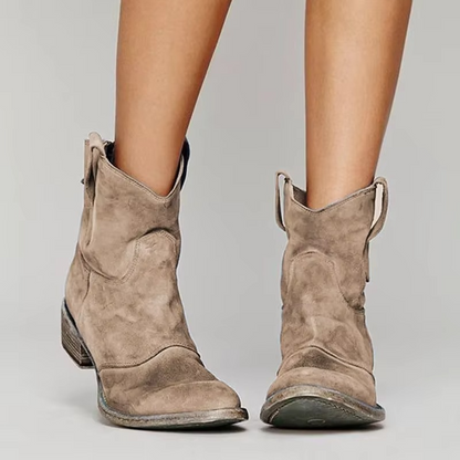 Montarello Women's Western Ankle Boots with Pointed Toe