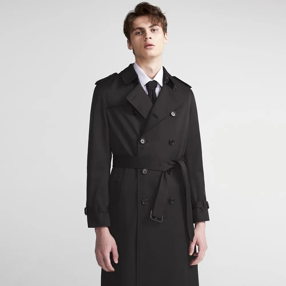 Trench-coat ceinturé pour homme Montarello à double boutonnage