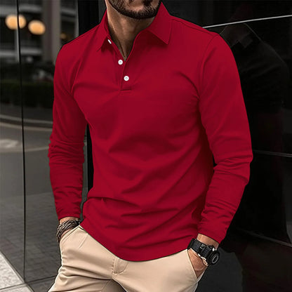 Polo classique manches longues Montarello pour homme