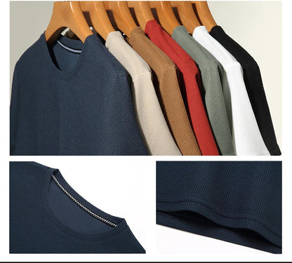 Montarello Men's Waffle-Knit Short Sleeve T-Shirt