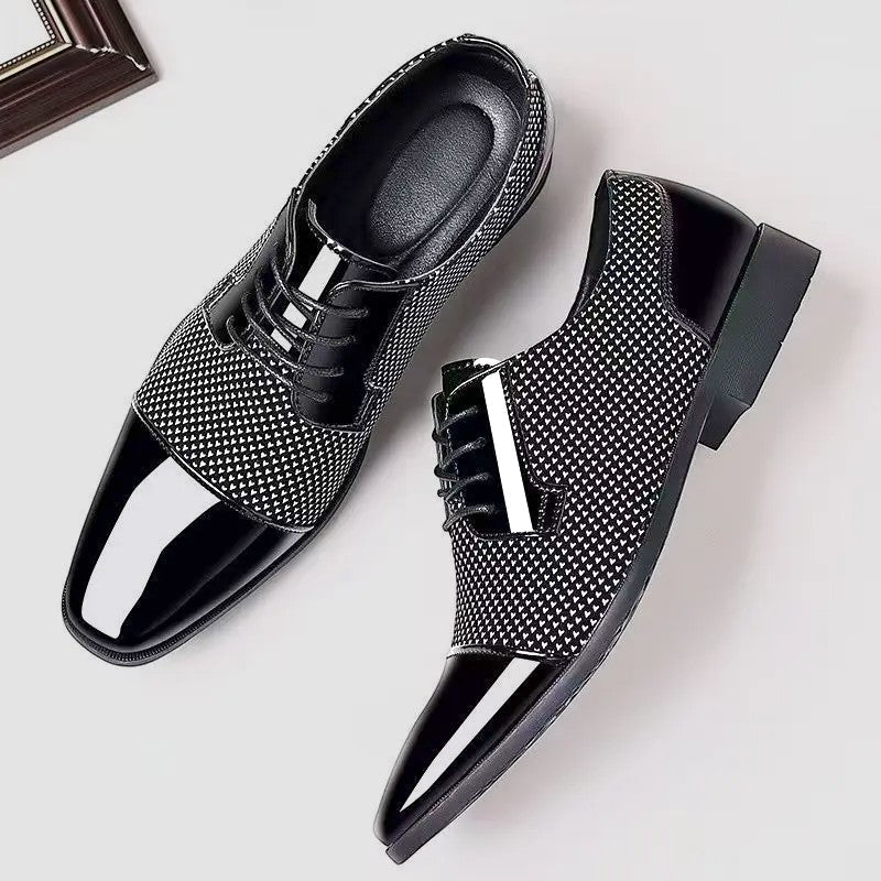 Montarello Men's Patent Cap Toe Oxford Shoes