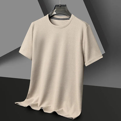 Montarello Men's Waffle-Knit Short Sleeve T-Shirt