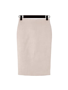 Montarello Women's Suede-Look High Waist Pencil Skirt