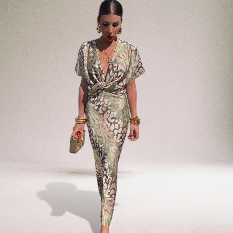 Montarello Wrap Women's Printed Maxi Dress