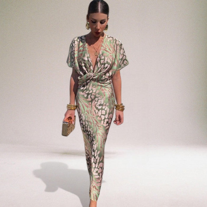 Montarello Wrap Women's Printed Maxi Dress