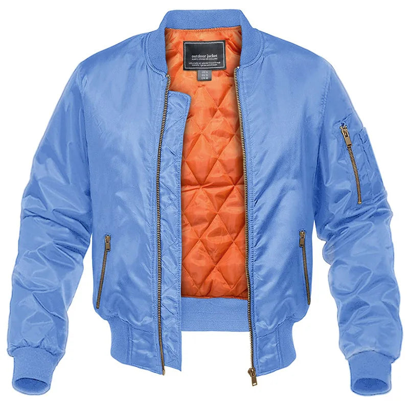 Montarello Men's Bomber Jacket Padded Zip Pockets