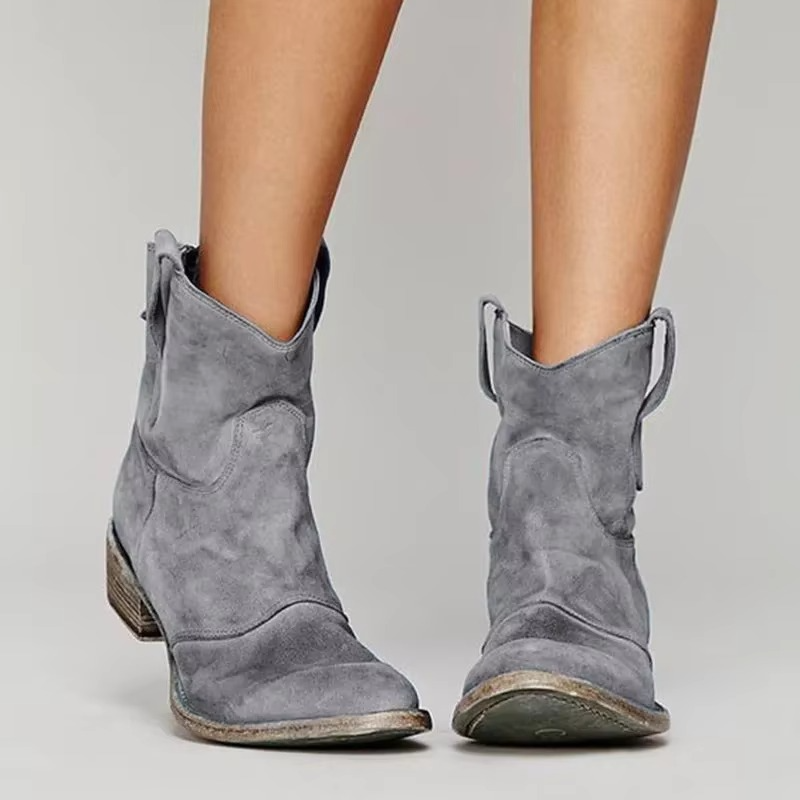 Montarello Women's Western Ankle Boots with Pointed Toe