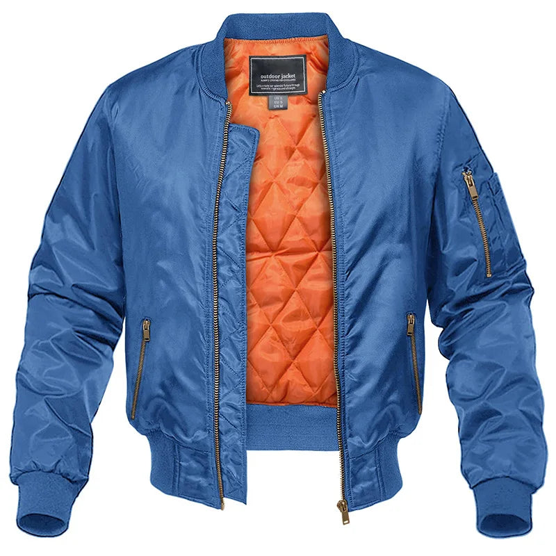Montarello Men's Bomber Jacket Padded Zip Pockets