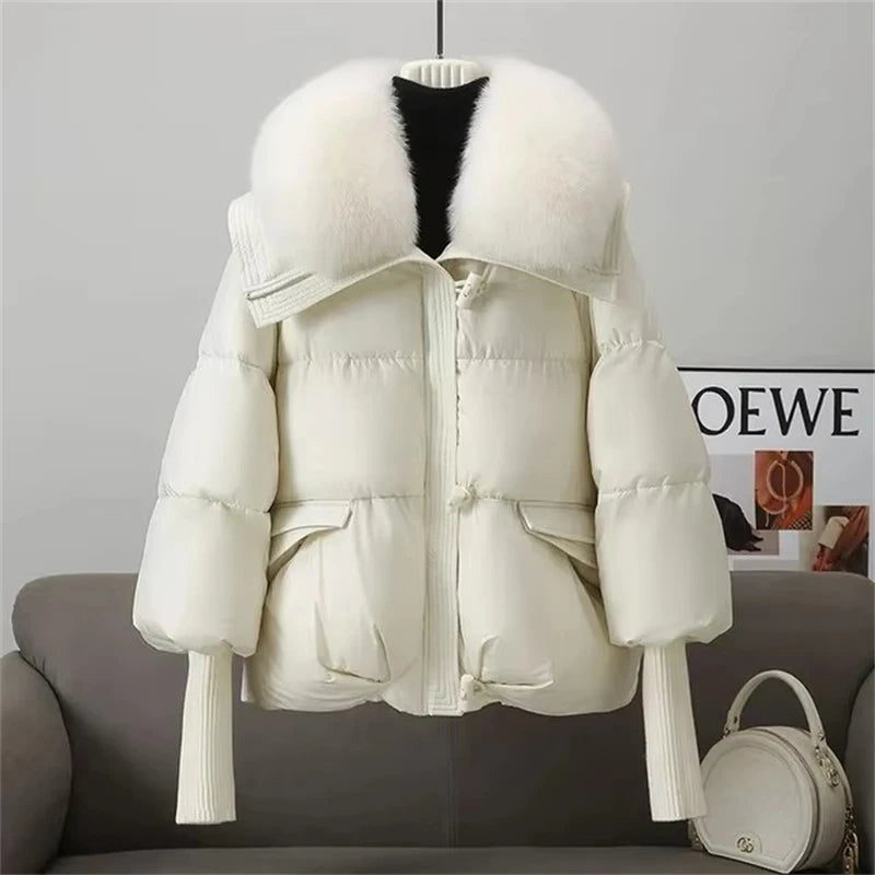 Montarello Women's Parka Coat Faux Fur Collar Padded Winter Jacket