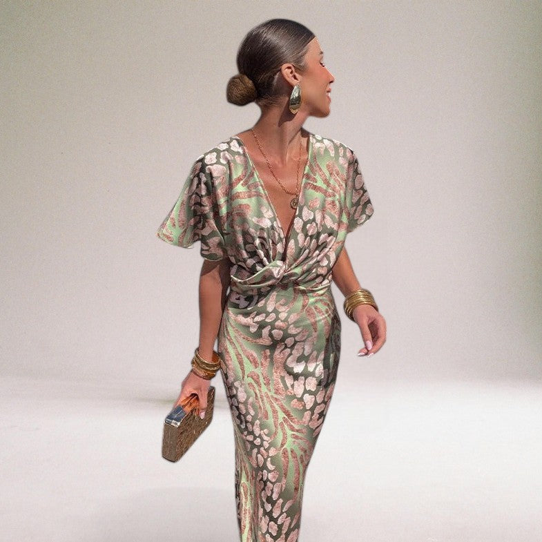 Montarello Wrap Women's Printed Maxi Dress