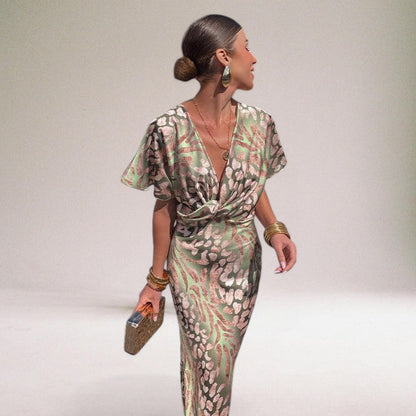 Montarello Wrap Women's Printed Maxi Dress