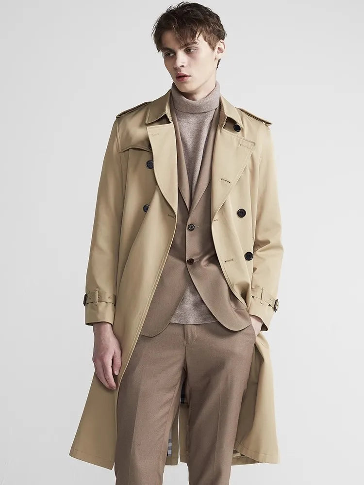 Trench-coat ceinturé pour homme Montarello à double boutonnage
