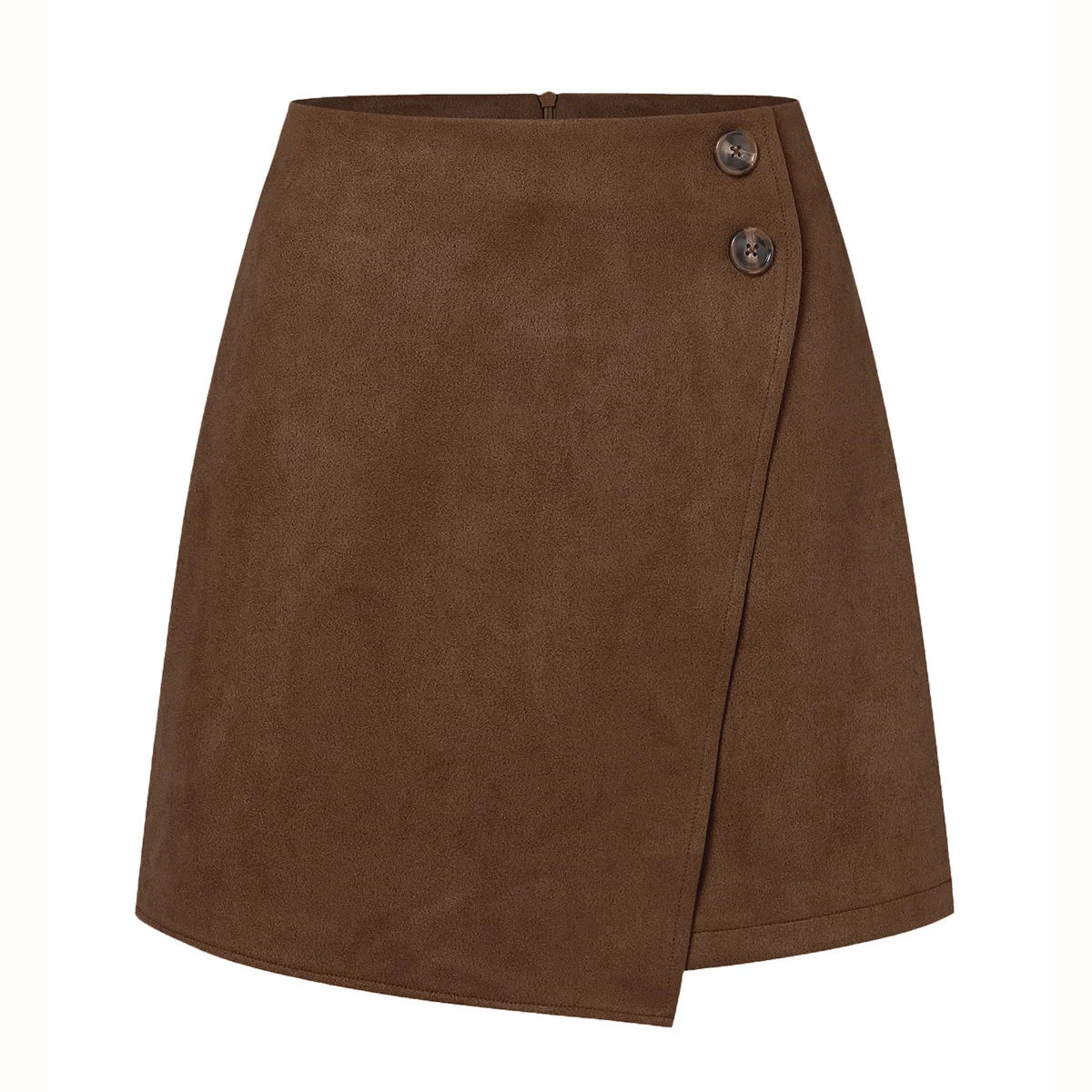 Montarello Women's Suede-Look High Waist Mini Skirt