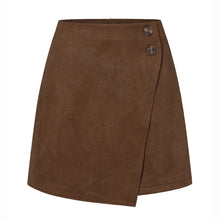 Montarello Women's Suede-Look High Waist Mini Skirt