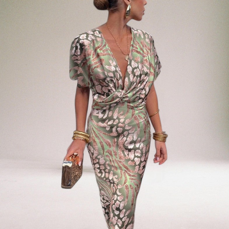 Montarello Wrap Women's Printed Maxi Dress