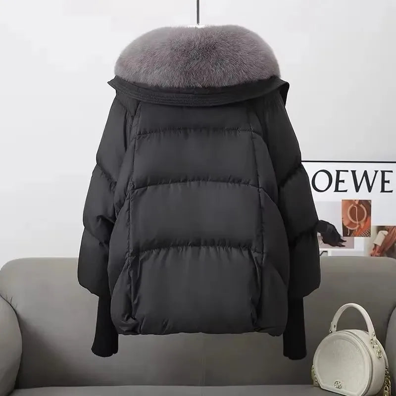 Montarello Women's Parka Coat Faux Fur Collar Padded Winter Jacket
