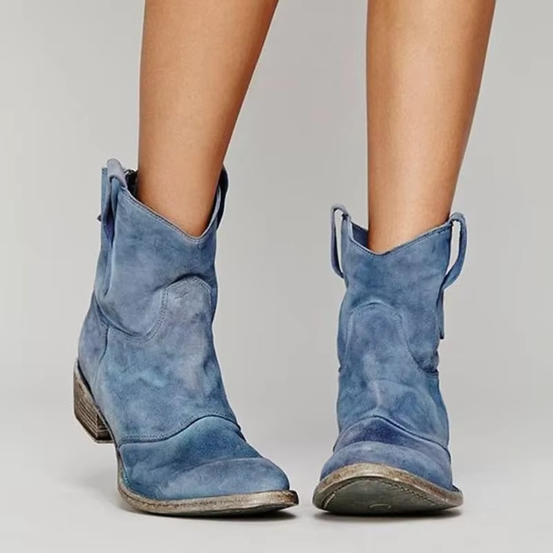 Montarello Women's Western Ankle Boots with Pointed Toe
