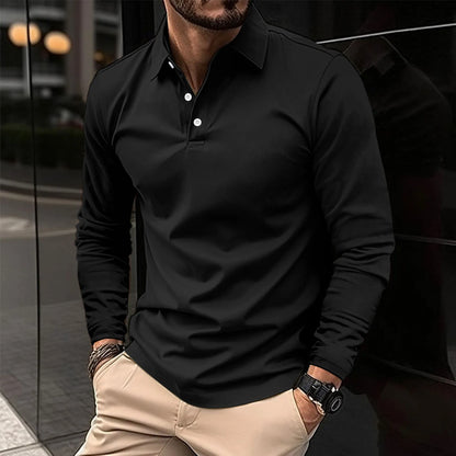 Polo classique manches longues Montarello pour homme