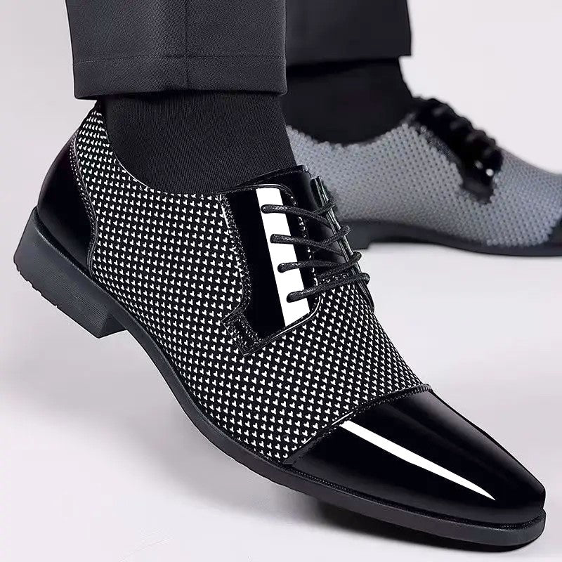 Montarello Men's Patent Cap Toe Oxford Shoes