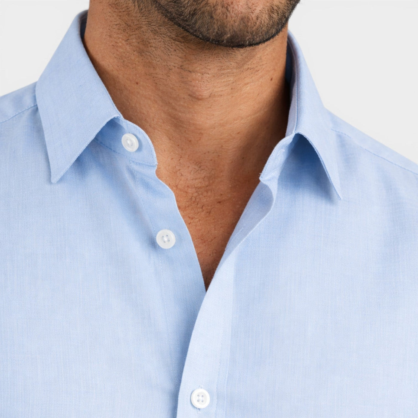 Montarello Men's Slim Fit Short-Sleeve Linen-Look Summer Shirt