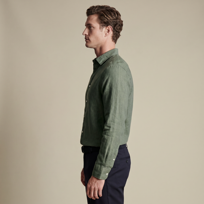 Montarello Men's Linen-Look Shirt