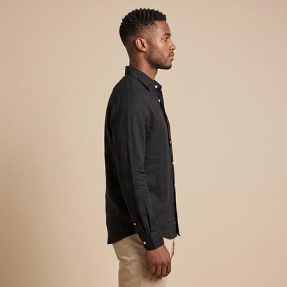 Montarello Men's Linen-Look Shirt