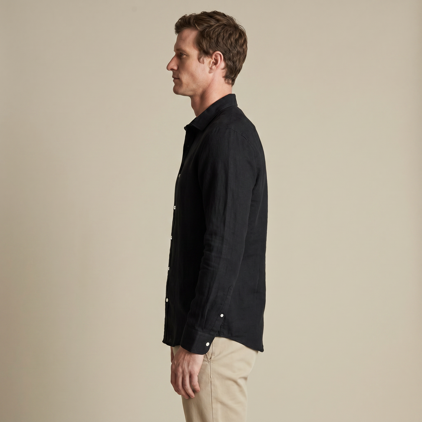 Montarello Men's Linen-Look Shirt