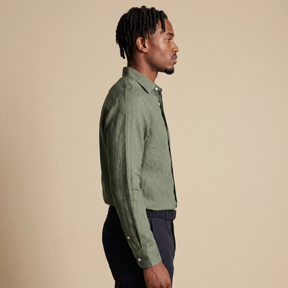 Montarello Men's Linen-Look Shirt