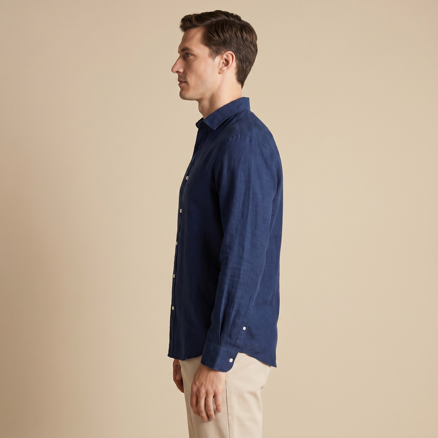 Montarello Men's Linen-Look Shirt