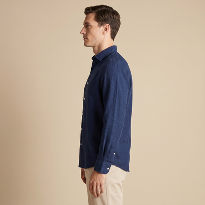 Montarello Men's Linen-Look Shirt