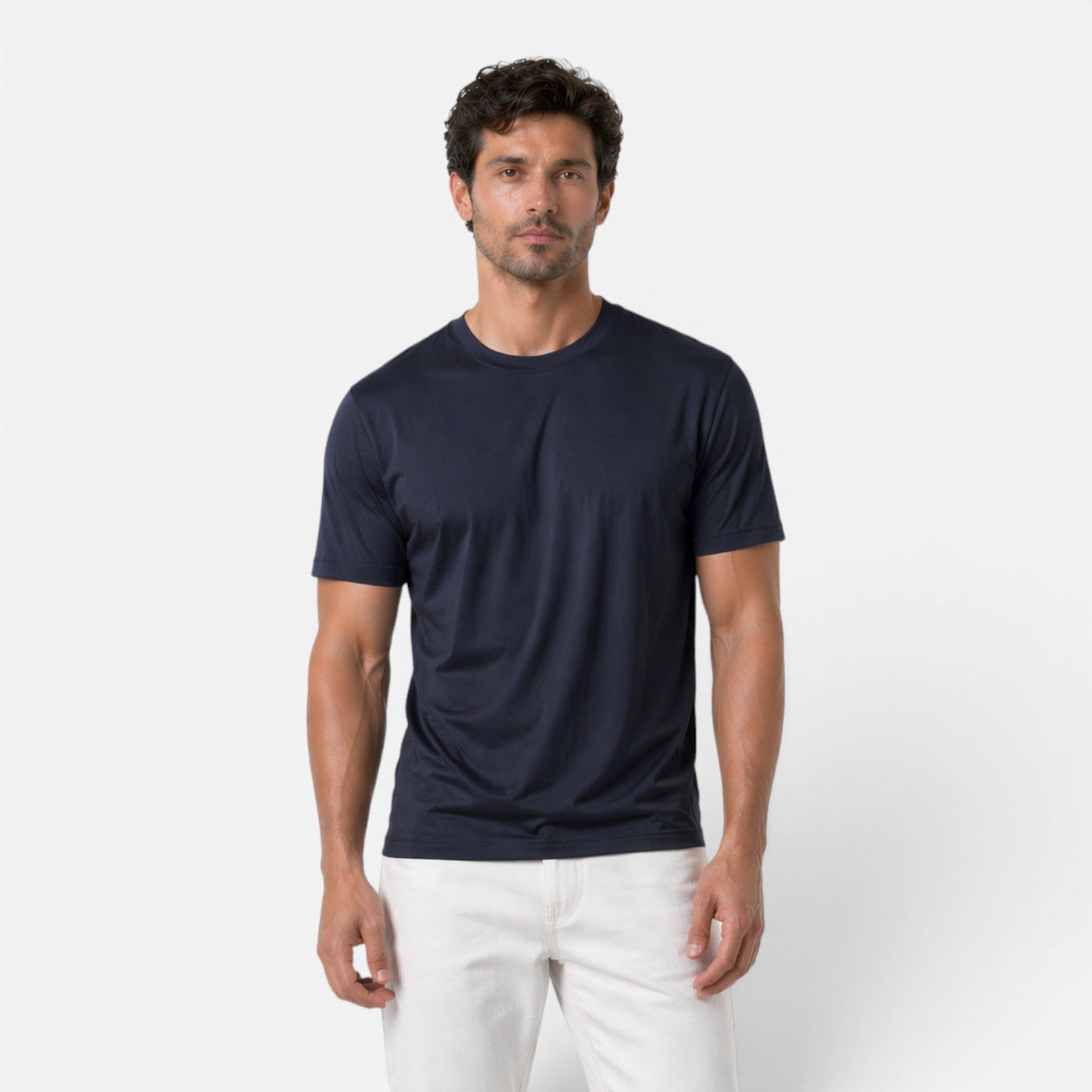 Montarello Men's Ice Silk Lightweight Cooling Crew Neck T-Shirt