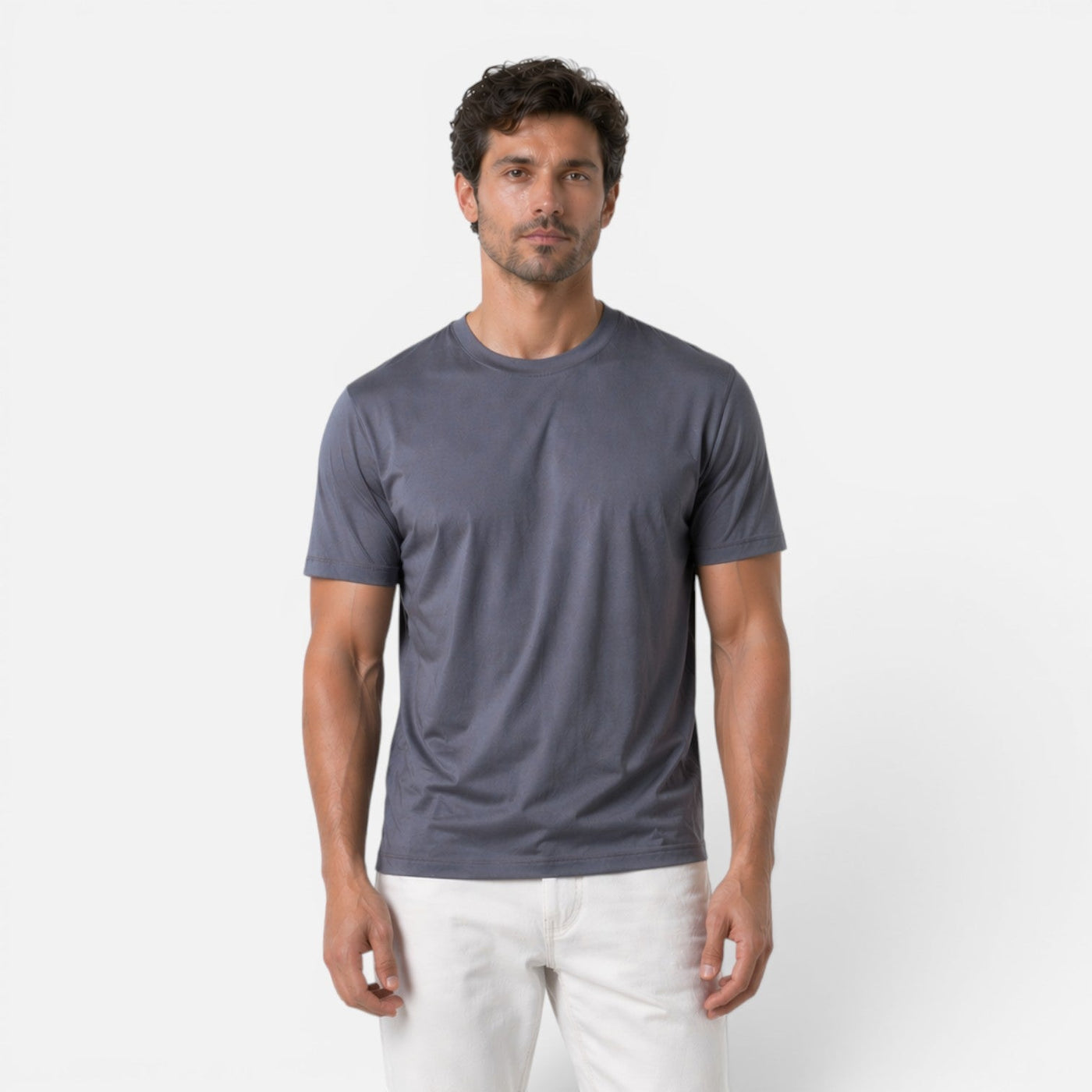 Montarello Men's Ice Silk Lightweight Cooling Crew Neck T-Shirt