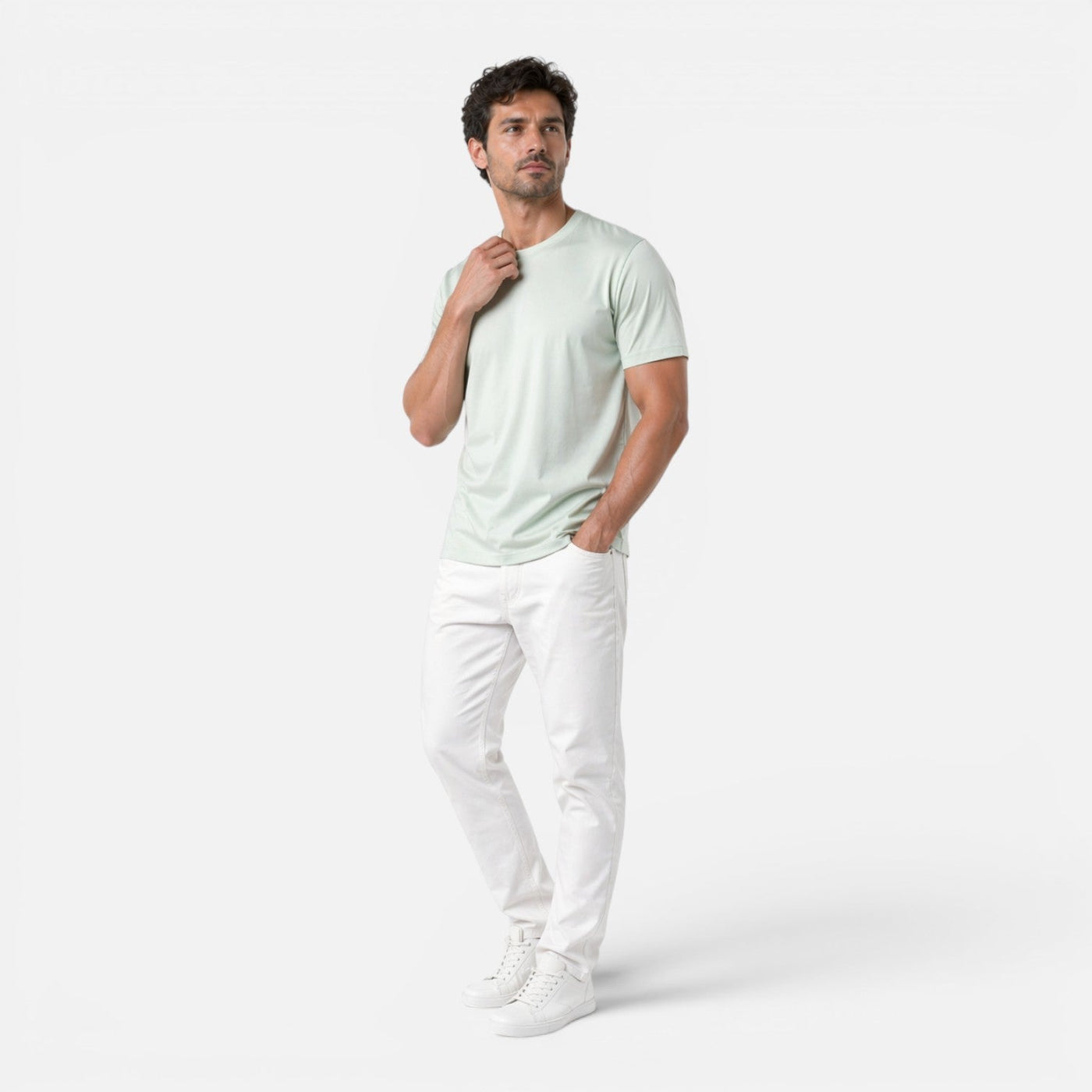 Montarello Men's Ice Silk Lightweight Cooling Crew Neck T-Shirt