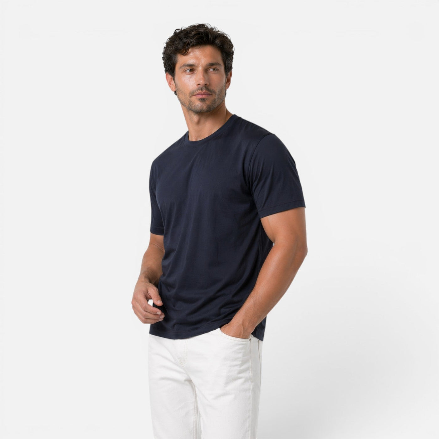 Montarello Men's Ice Silk Lightweight Cooling Crew Neck T-Shirt