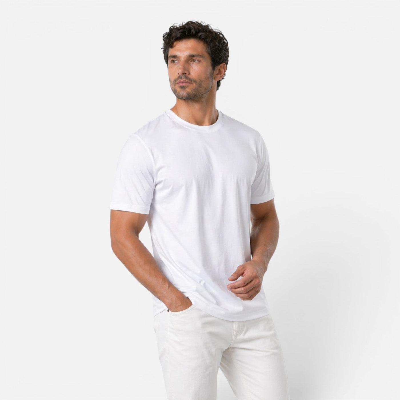 Montarello Men's Ice Silk Lightweight Cooling Crew Neck T-Shirt