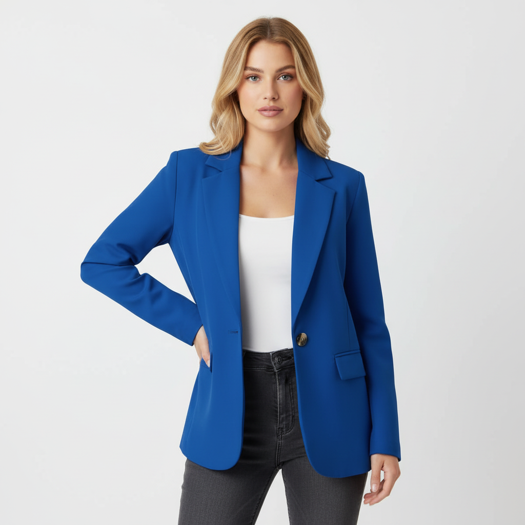 Montarello Women's Single Button Tailored Blazer