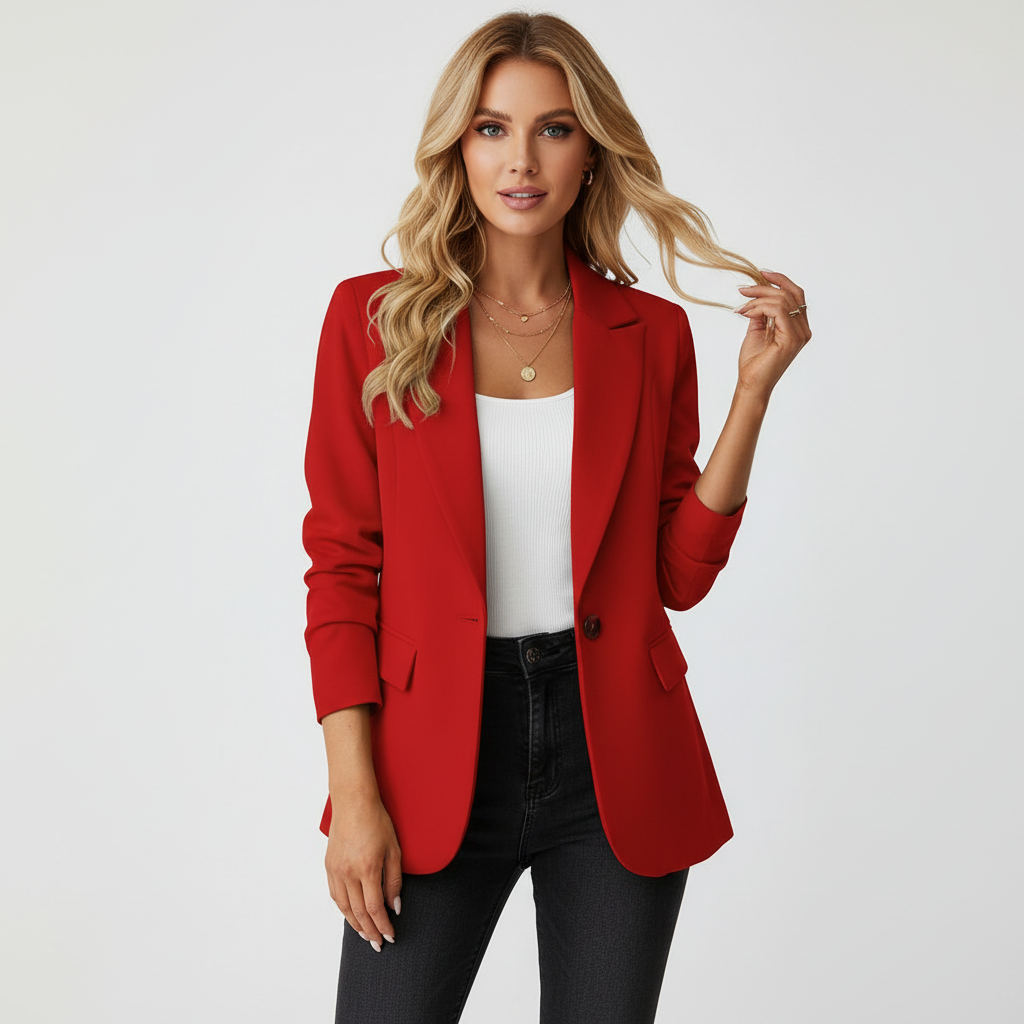 Montarello Women's Single Button Tailored Blazer