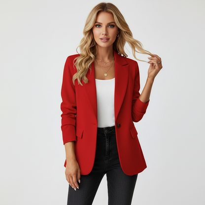 Montarello Women's Single Button Tailored Blazer