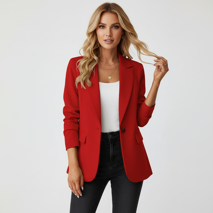 Montarello Women's Single Button Tailored Blazer