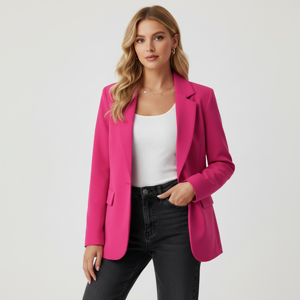 Montarello Women's Single Button Tailored Blazer